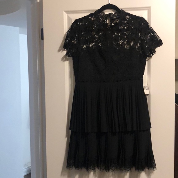 Zara lace dress with layered skirt size large